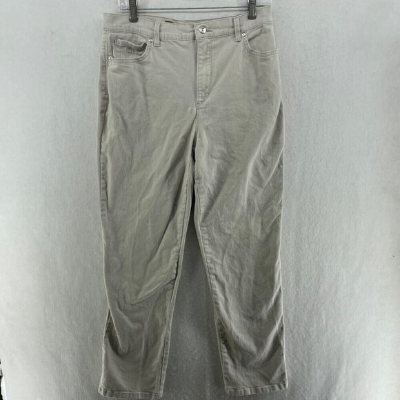 Gloria Vanderbilt Jeans W Sz 10 Gray Amanda High-Rise Stretch Denim Medium Wash - Picture 1 of 10